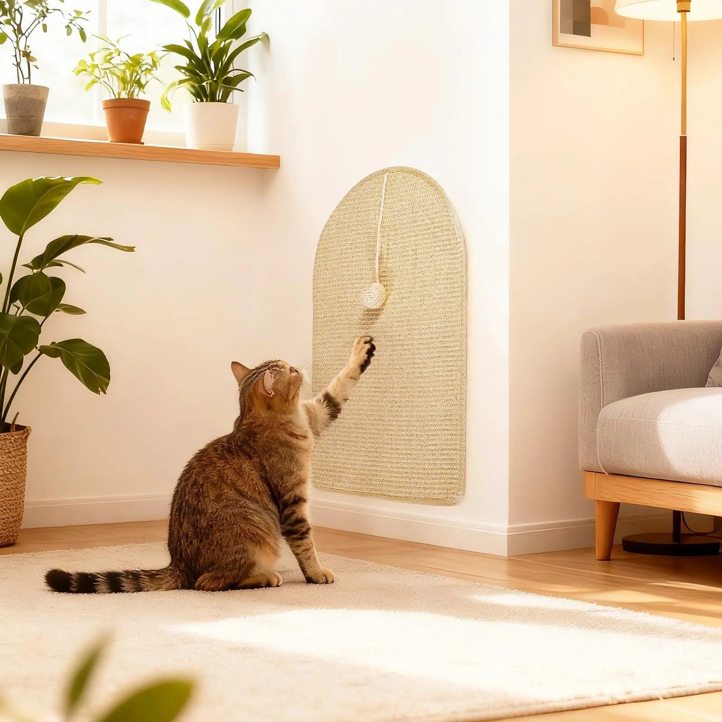 Sisal Cat Scratching Pads, Cat Scratcher Mats, Wall Cat Scratch Board, Wear-Resistant Scratching Mat Carpet, Anti cat Scratch Wall Sofa Protector PIUPAW
